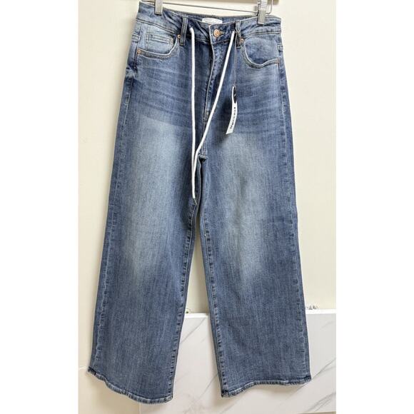 Special A Denim - Special A Women’s Straight Leg Wide Jeans Blue Size 5/27 Medium Wash Baggy